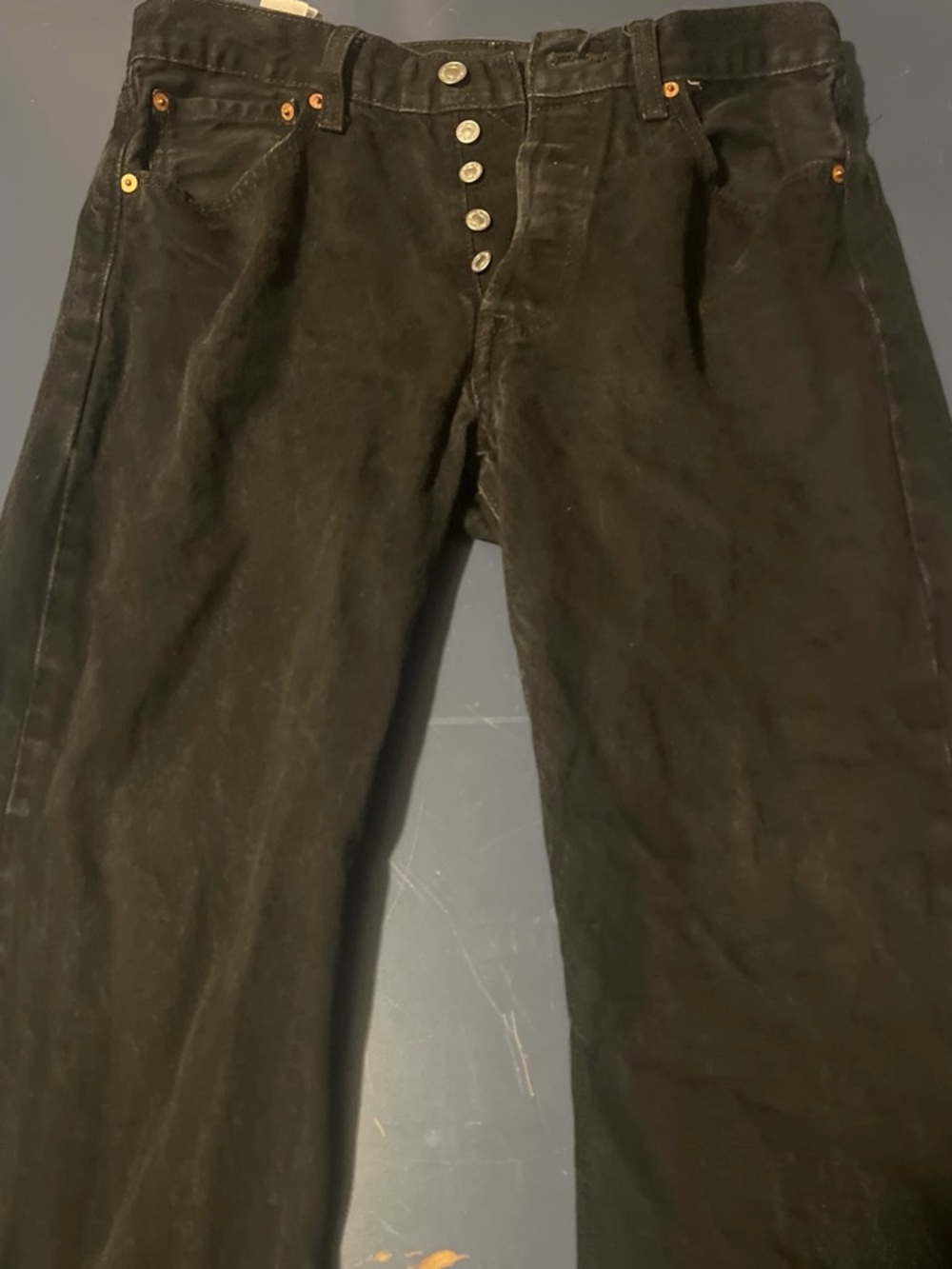 Levi's Black Corduroy Button-Fly Men's Jeans